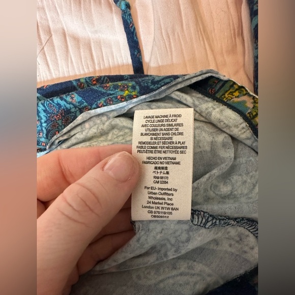 Free People Aloha Lace Up Long Sleeve Stretch Paisley Print Pattern Shirt #1588 - Picture 7 of 9